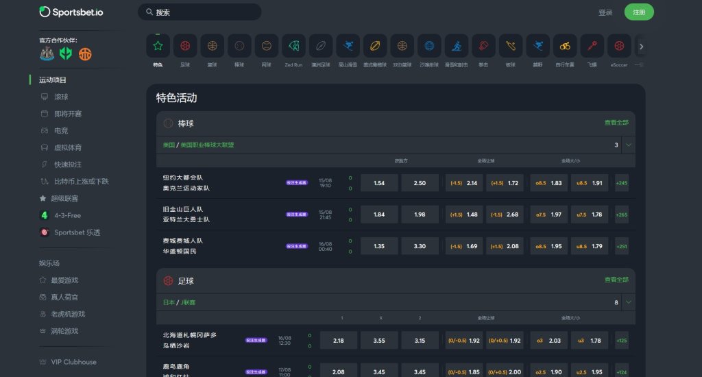 本次Sportsbet.io测评会涵盖所有你喜欢体育的博彩项目