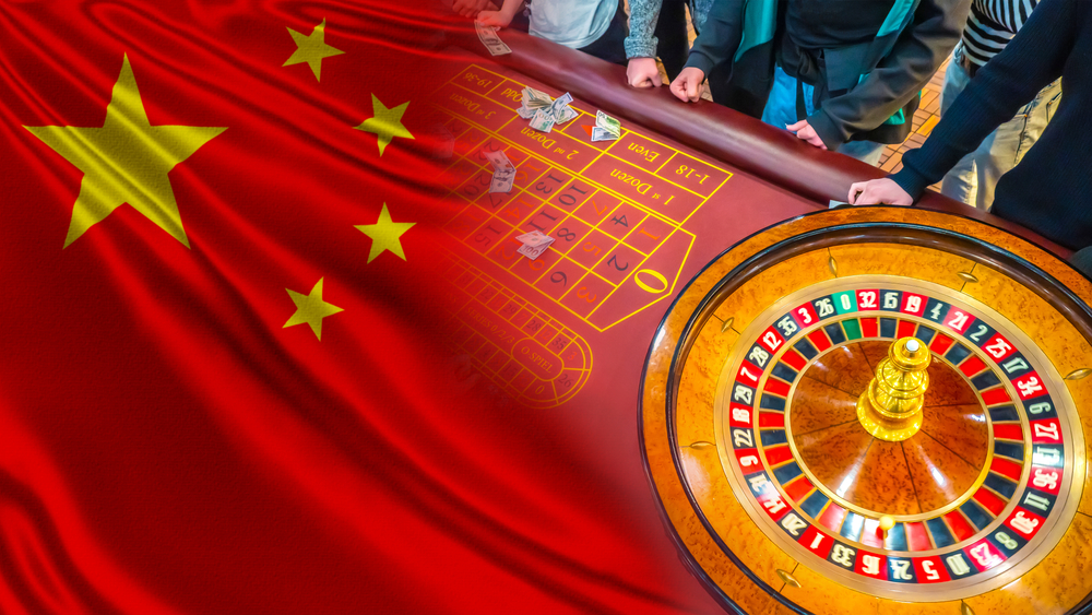 Roulette,On,The,Background,Of,The,Flag,Of,China.,Chinese