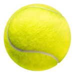 Yellow,Tennis,Ball,Sports,Equipment,On,White,With,Work,Path.